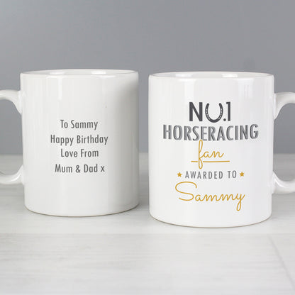 Personalised No.1 Horseracing Fan Mug - MK&JD Gifts