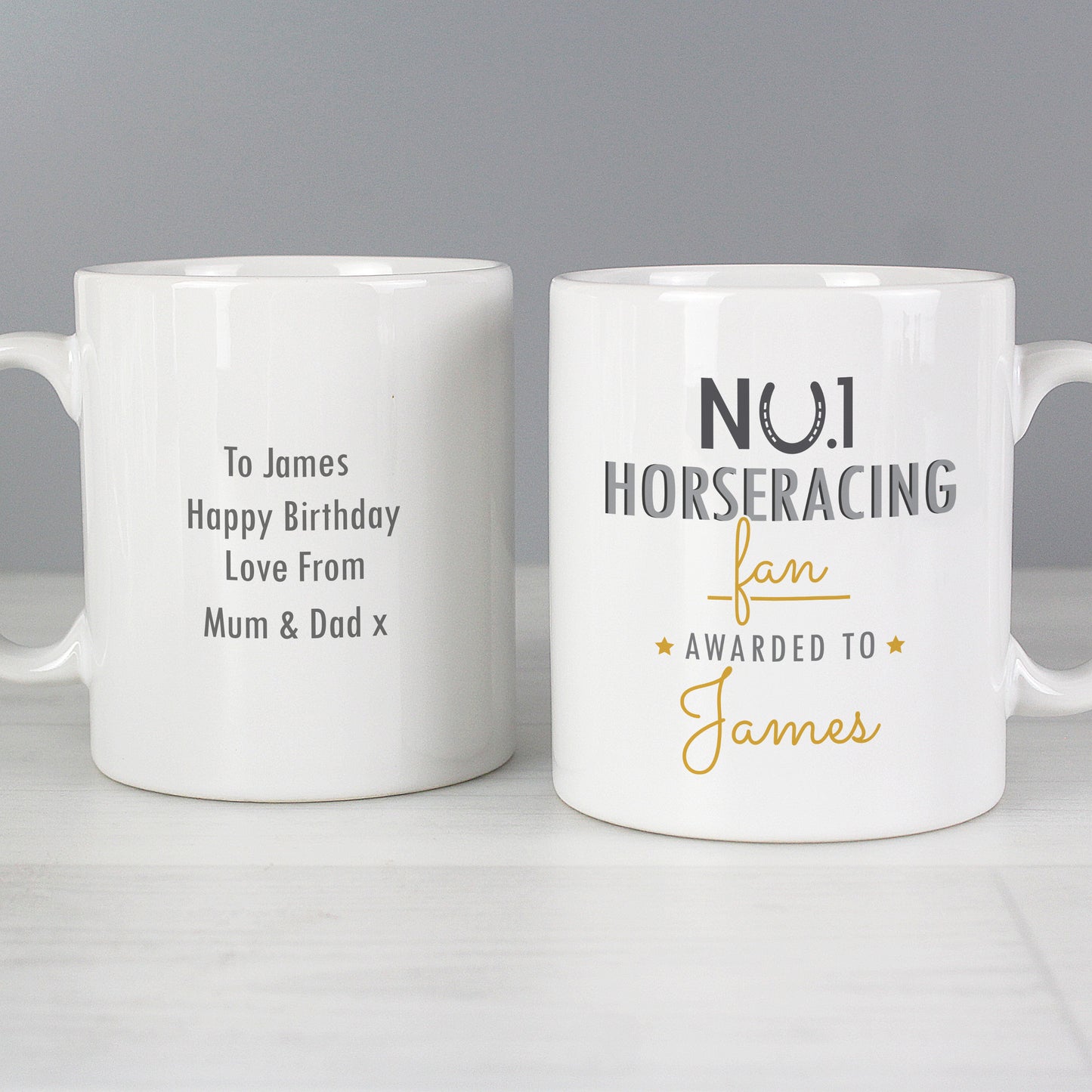 Personalised No.1 Horseracing Fan Mug - MK&JD Gifts