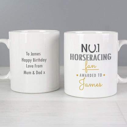 Personalised No.1 Horseracing Fan Mug - MK&JD Gifts
