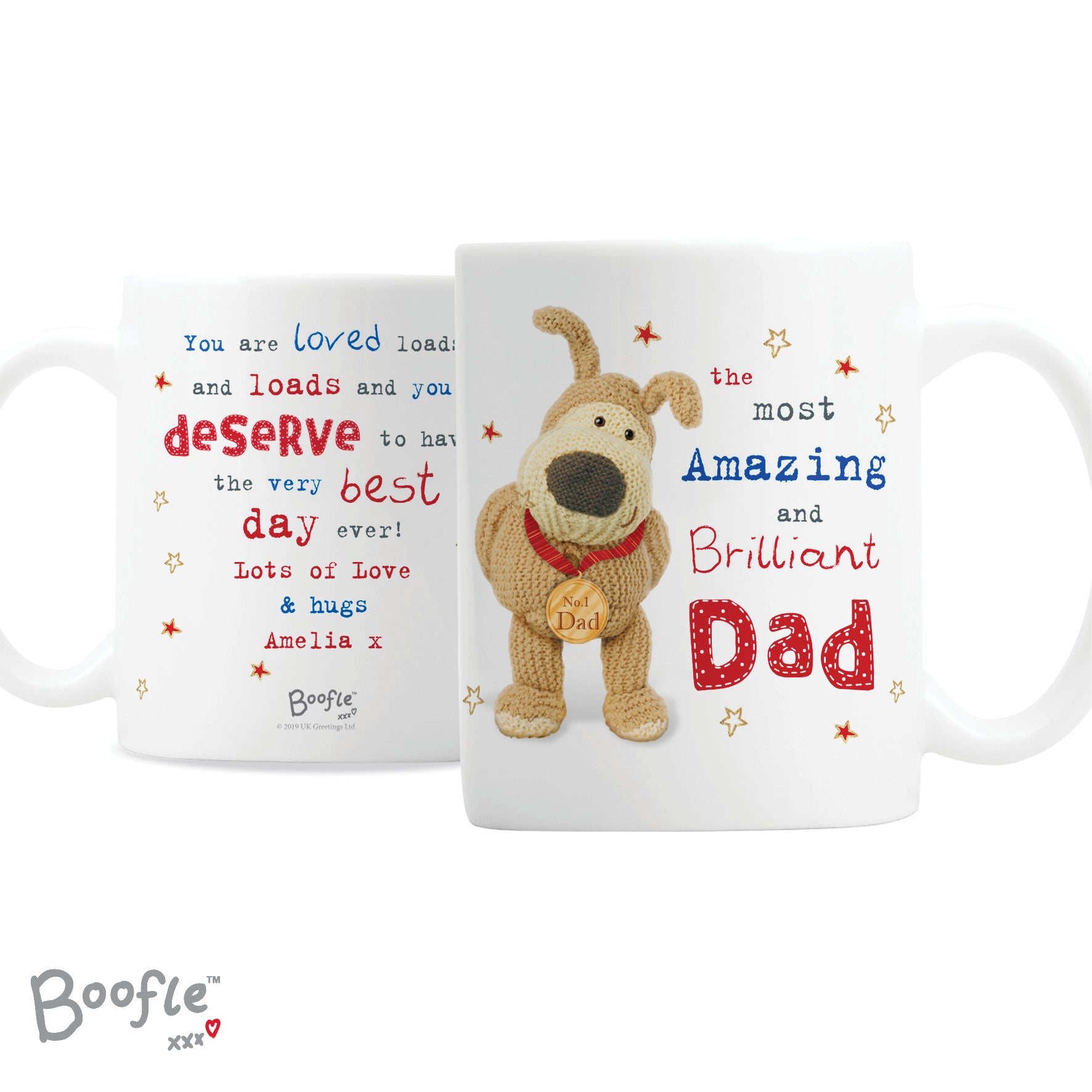 Personalised Boofle Medal Mug - MK&JD Gifts