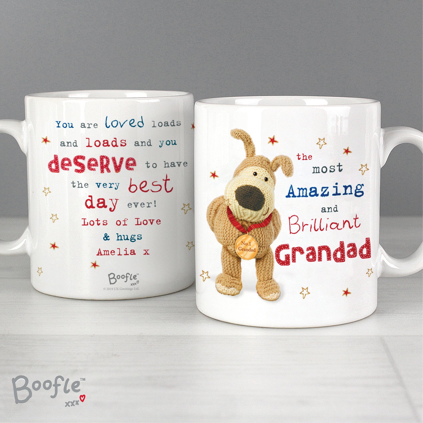 Personalised Boofle Medal Mug - MK&JD Gifts