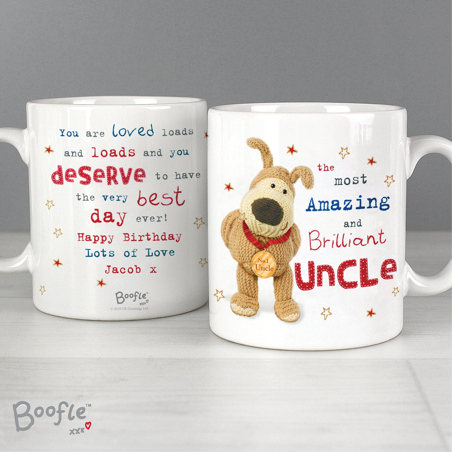 Personalised Boofle Medal Mug - MK&JD Gifts