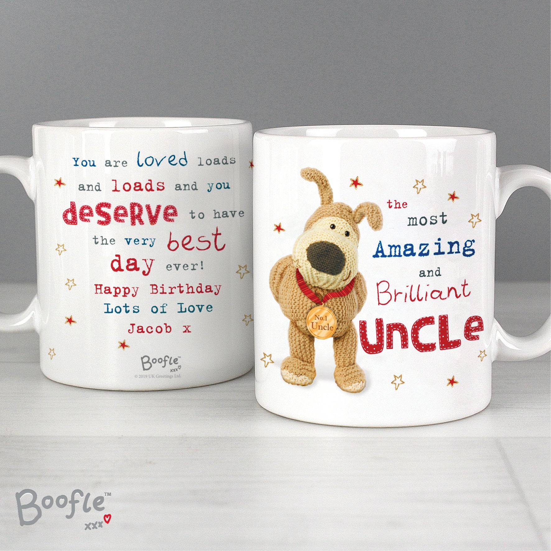 Personalised Boofle Medal Mug - MK&JD Gifts