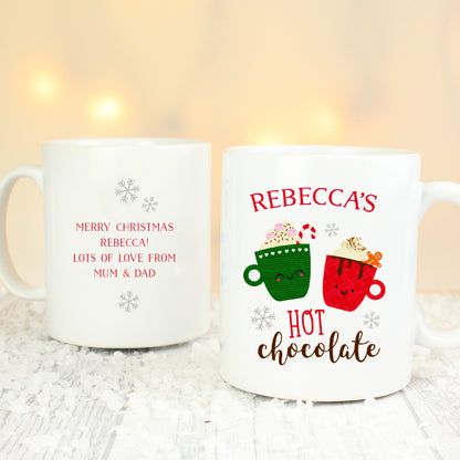 Personalised Cute Christmas Hot Chocolate Mug - MK&JD Gifts