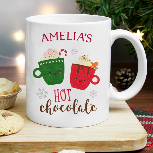 Personalised Cute Christmas Hot Chocolate Mug - MK&JD Gifts