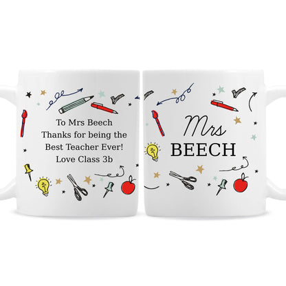 Personalised School Teachers Mug - MK&JD Gifts
