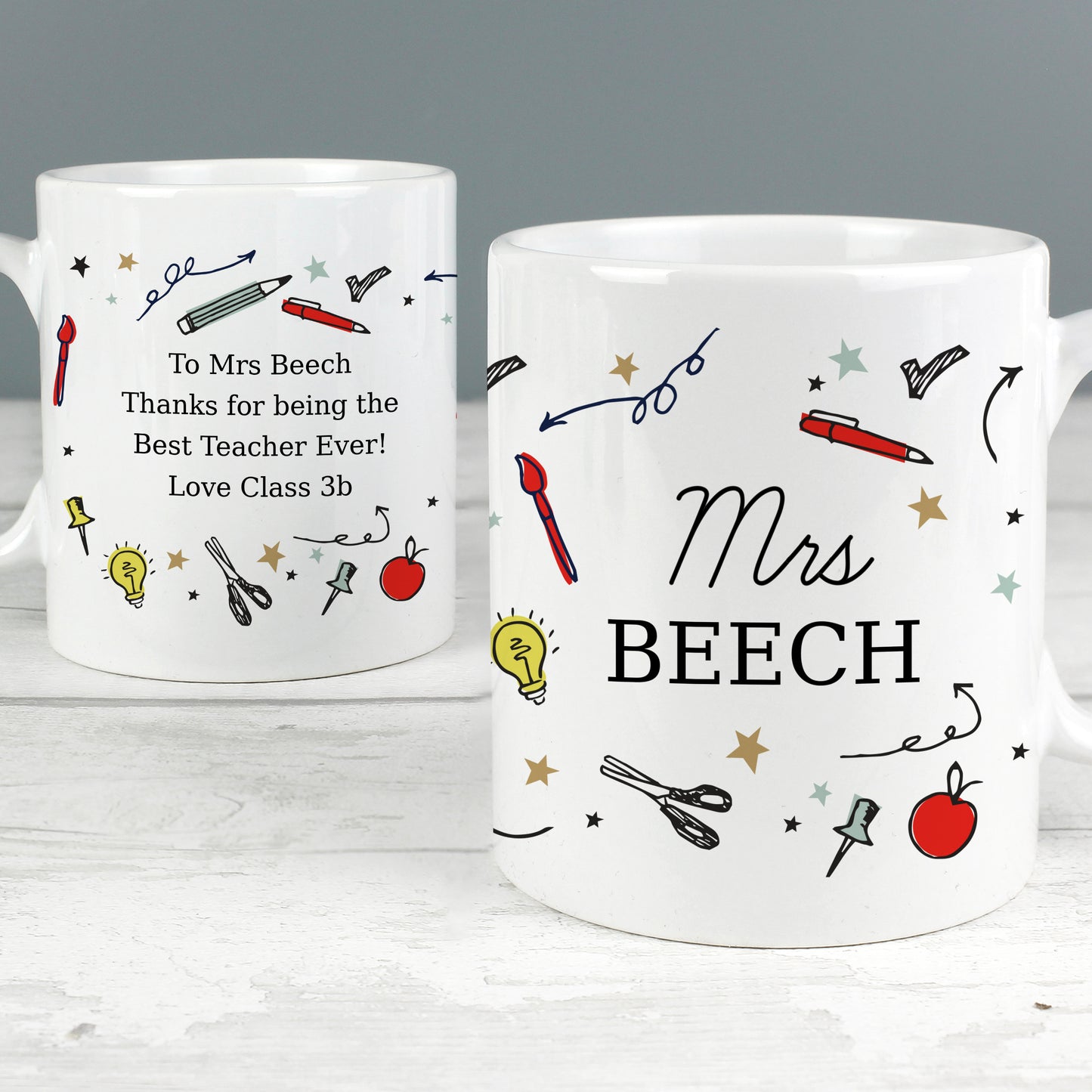 Personalised School Teachers Mug - MK&JD Gifts