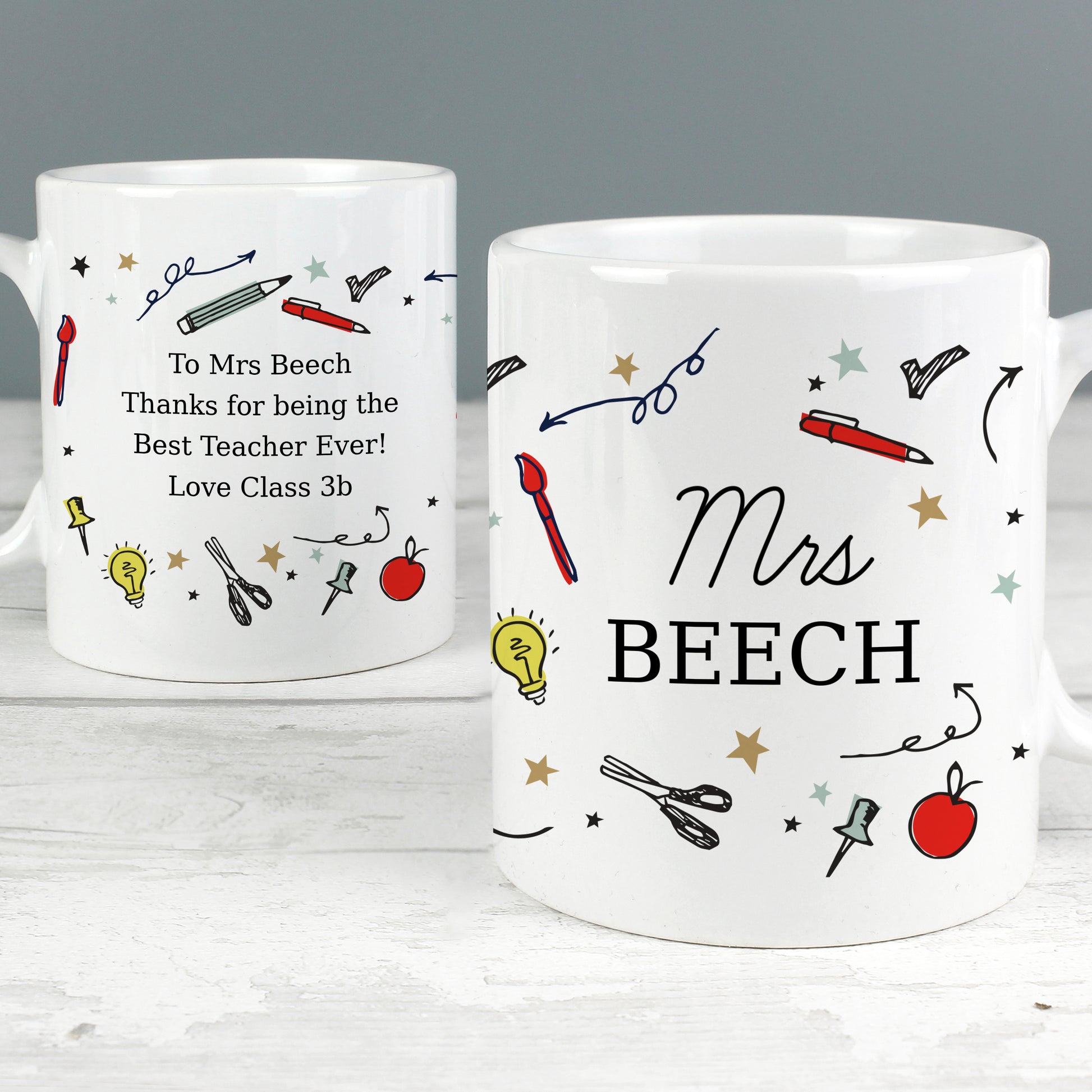 Personalised School Teachers Mug - MK&JD Gifts