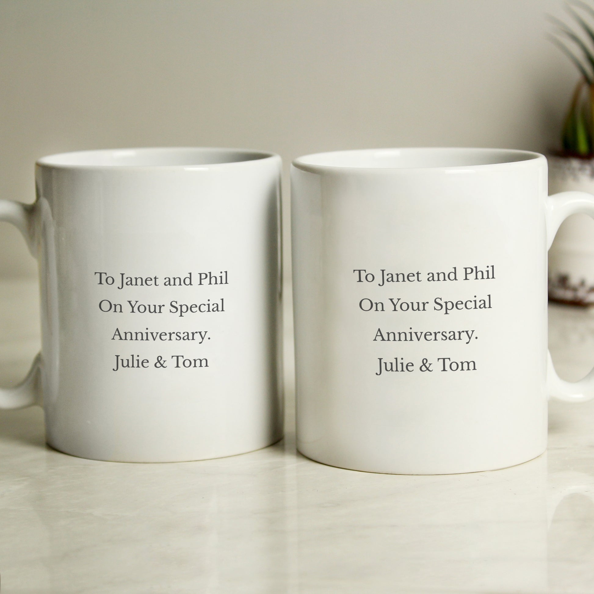 Personalised 25th Silver Anniversary Mug Set - MK&JD Gifts