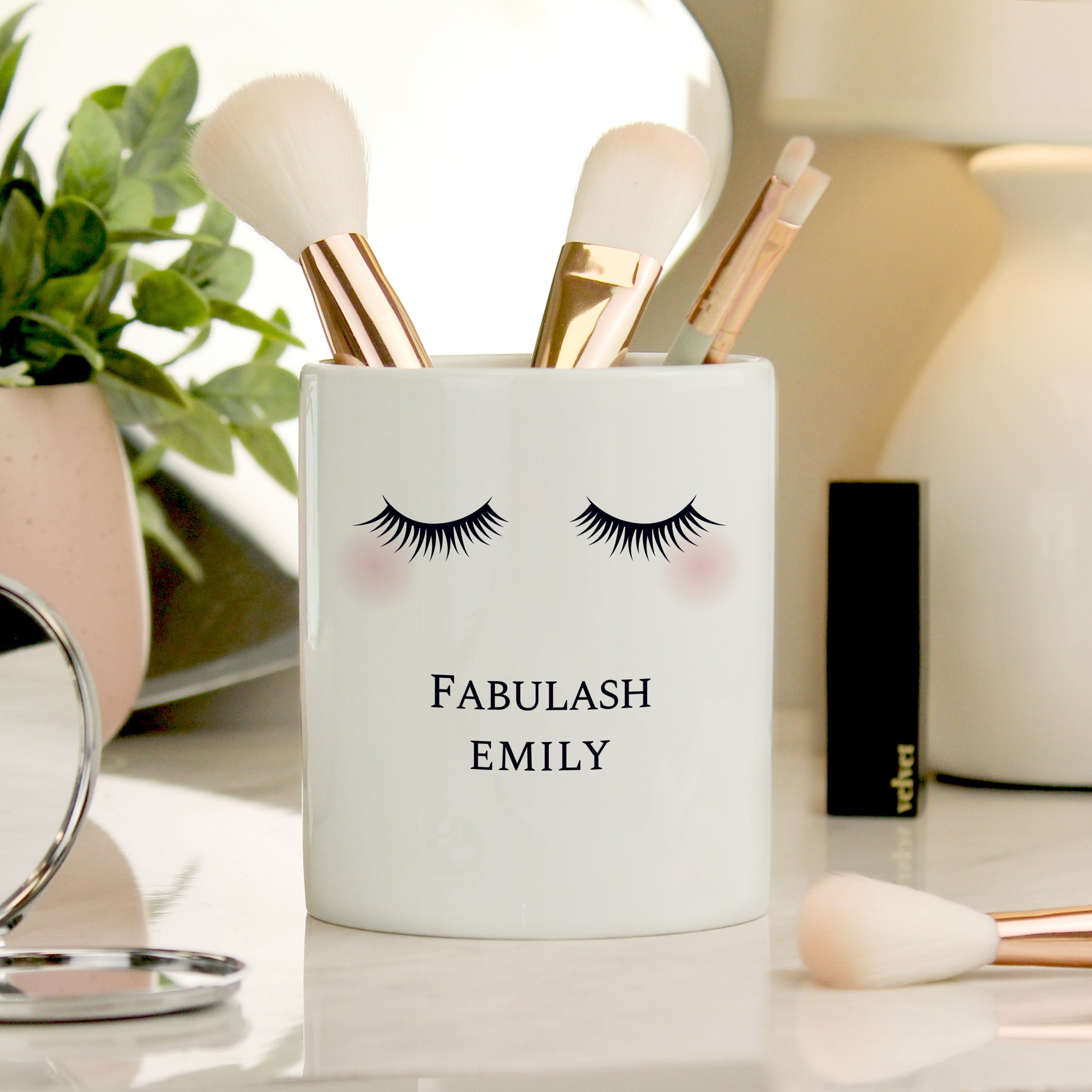 Personalised Eyelashes Ceramic Storage Pot - MK&JD Gifts