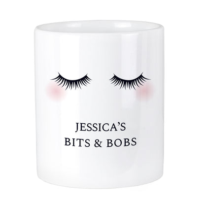 Personalised Eyelashes Ceramic Storage Pot - MK&JD Gifts