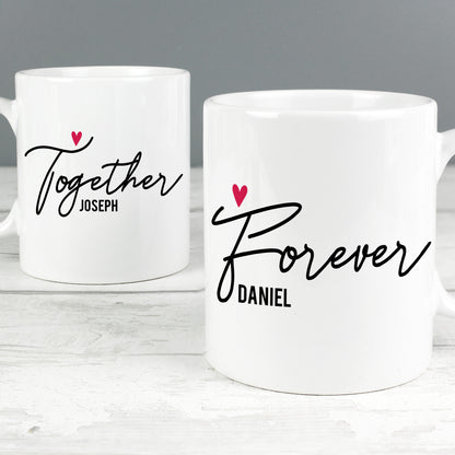 Personalised Together Forever Mug Set - MK&JD Gifts