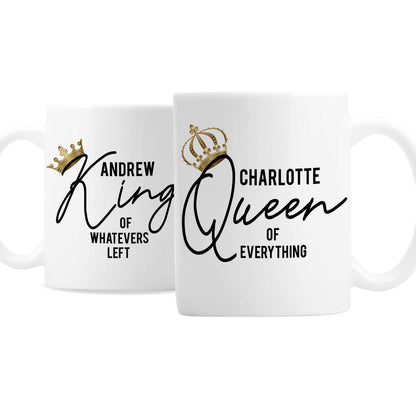 Personalised King and Queen of Everything Mug Set - MK&JD Gifts