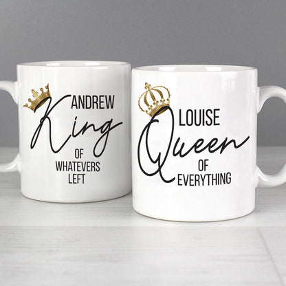 Personalised King and Queen of Everything Mug Set - MK&JD Gifts