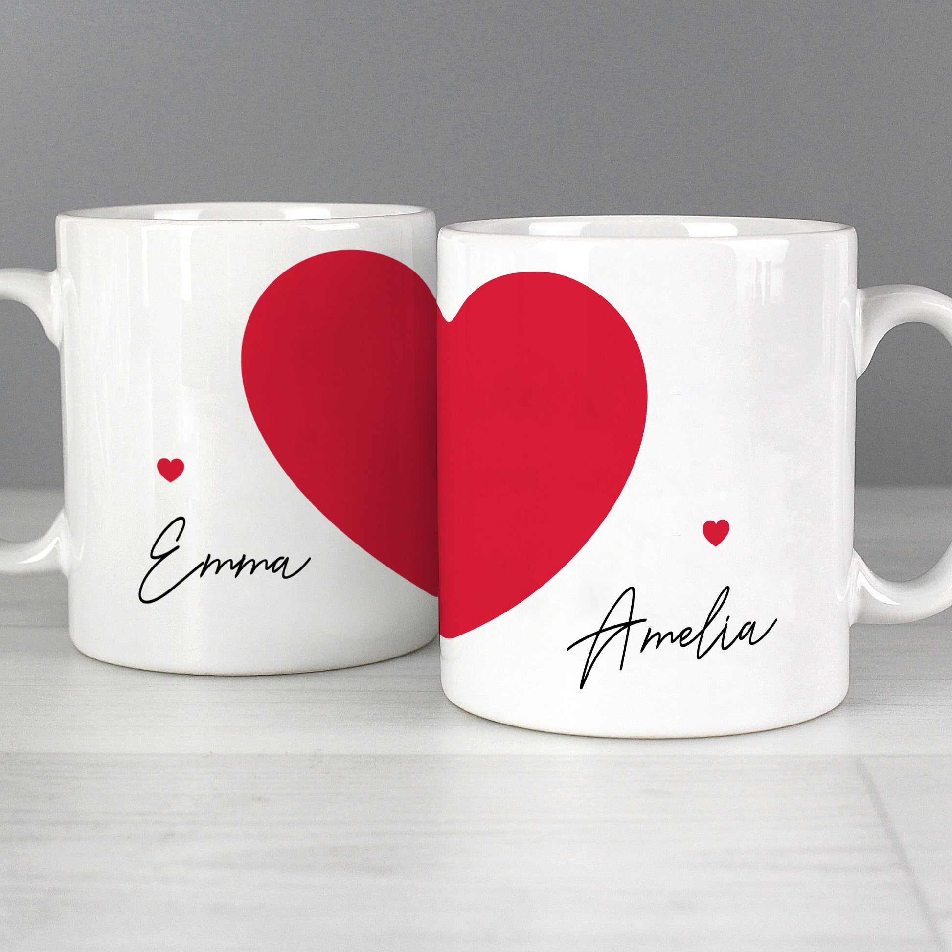 Personalised Two Hearts Mug Set - MK&JD Gifts