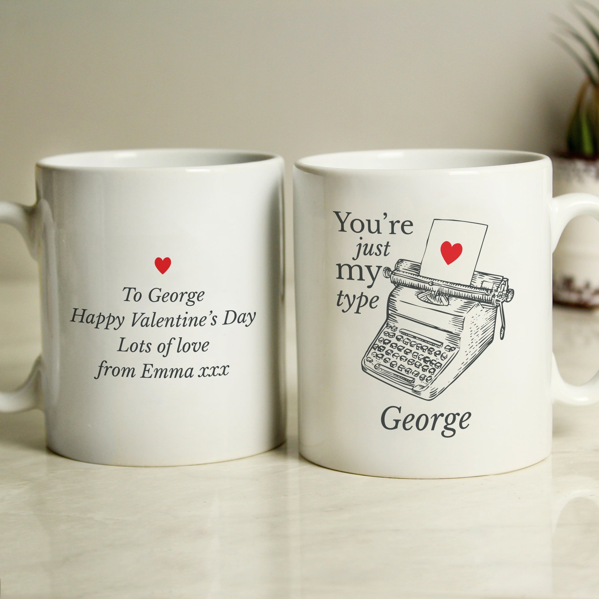 Personalised Just My Type Valentines Mug - MK&JD Gifts