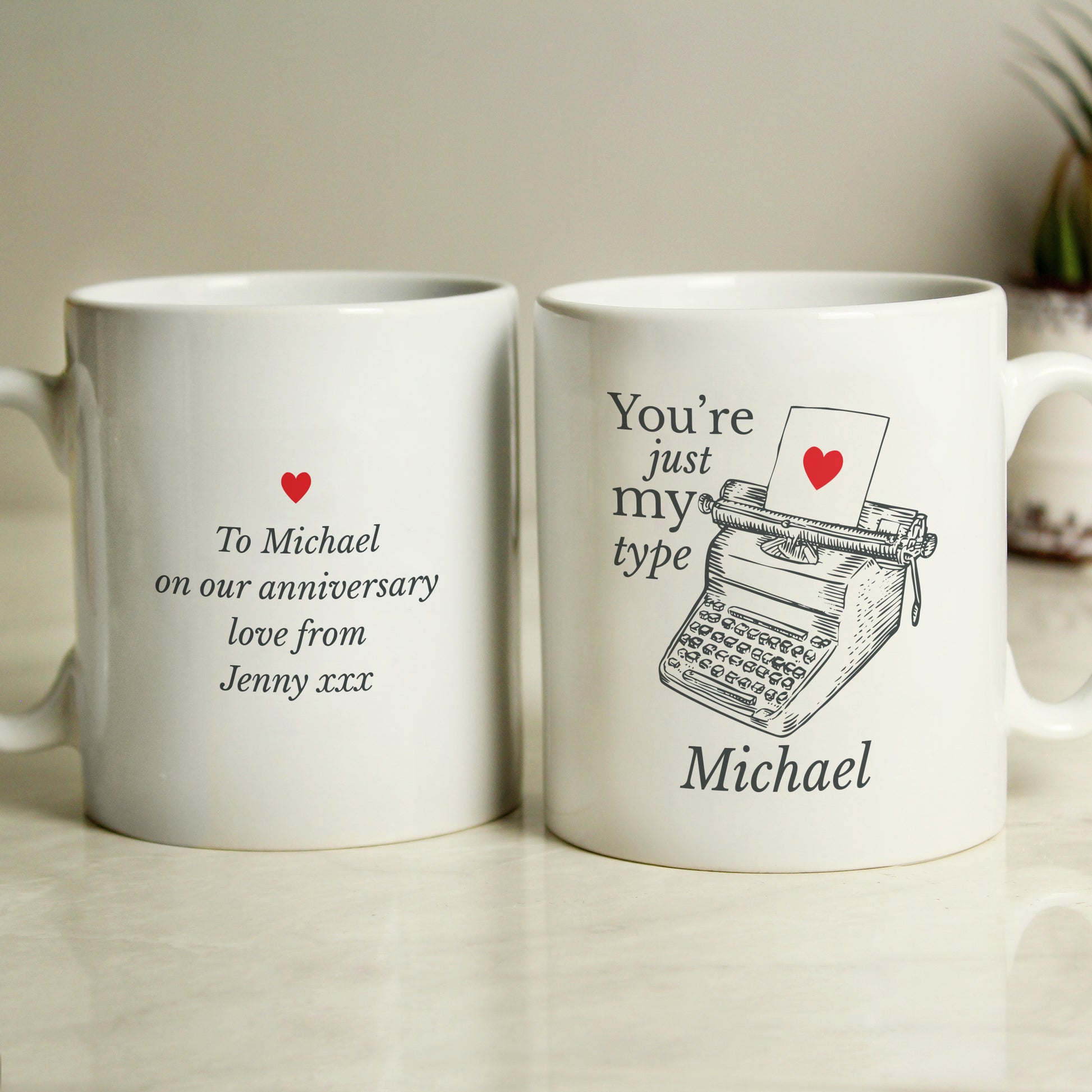 Personalised Just My Type Valentines Mug - MK&JD Gifts