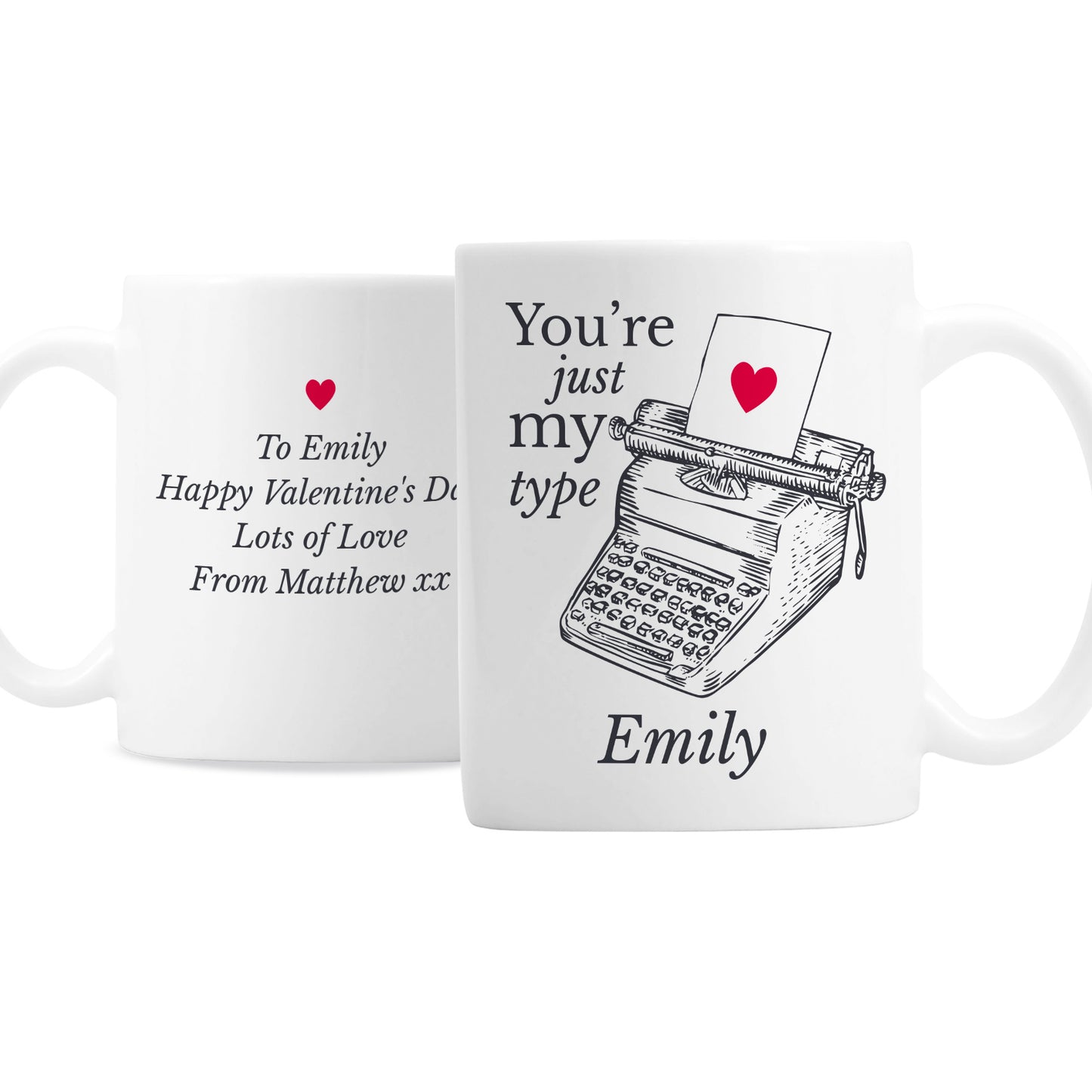 Personalised Just My Type Valentines Mug - MK&JD Gifts