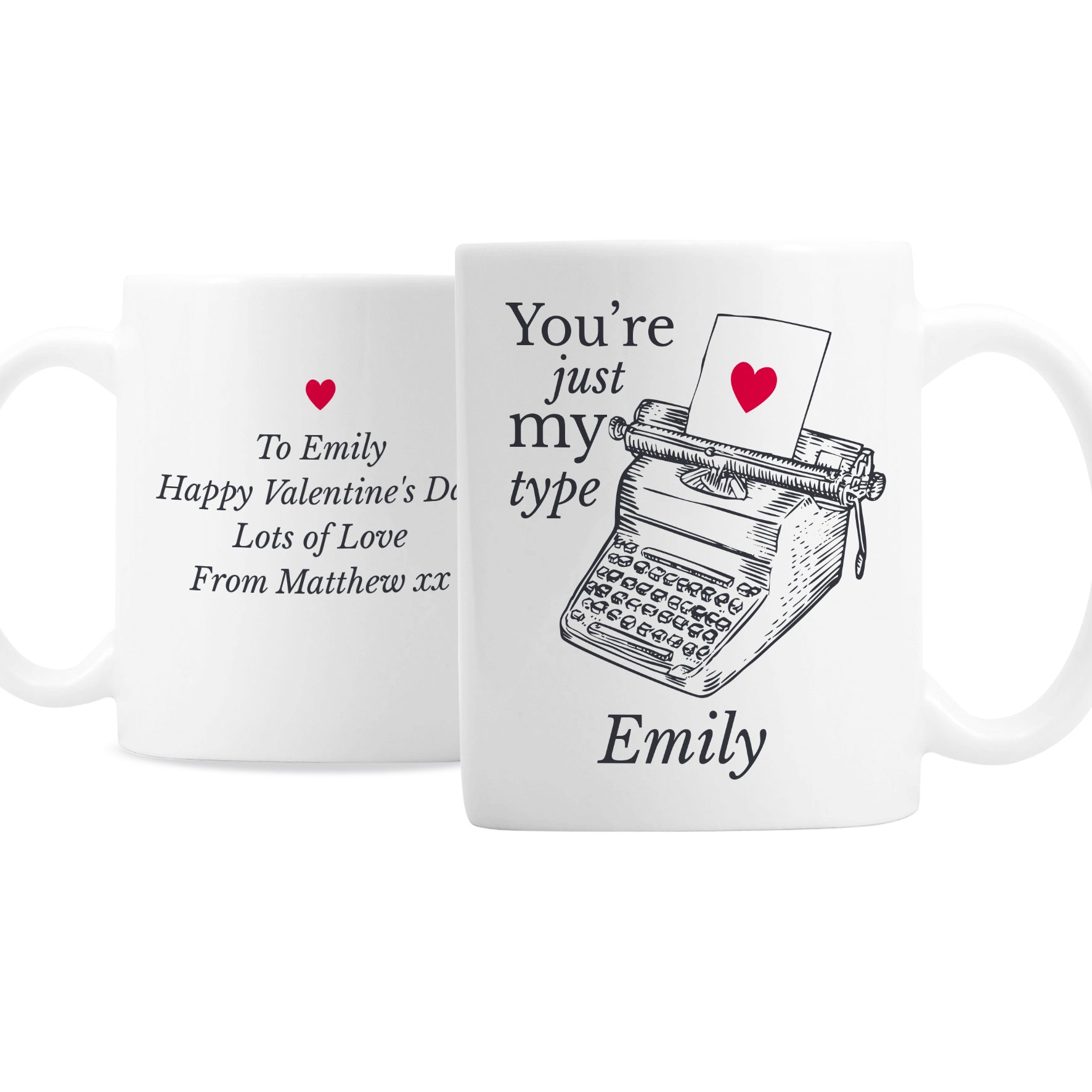 Personalised Just My Type Valentines Mug - MK&JD Gifts