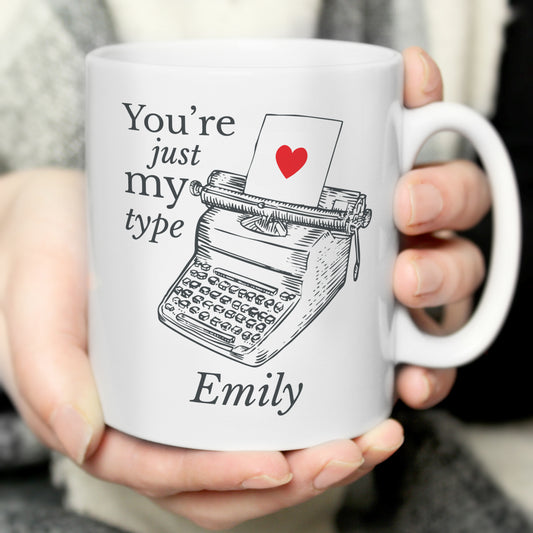 Personalised Just My Type Valentines Mug - MK&JD Gifts