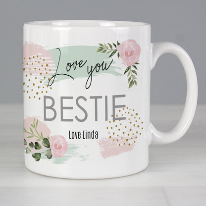 Personalised Abstract Rose Mug - MK&JD Gifts