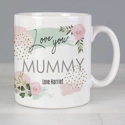 Personalised Abstract Rose Mug - MK&JD Gifts