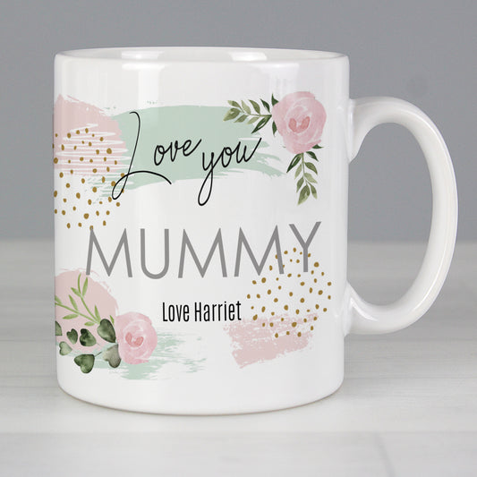Personalised Abstract Rose Mug - MK&JD Gifts