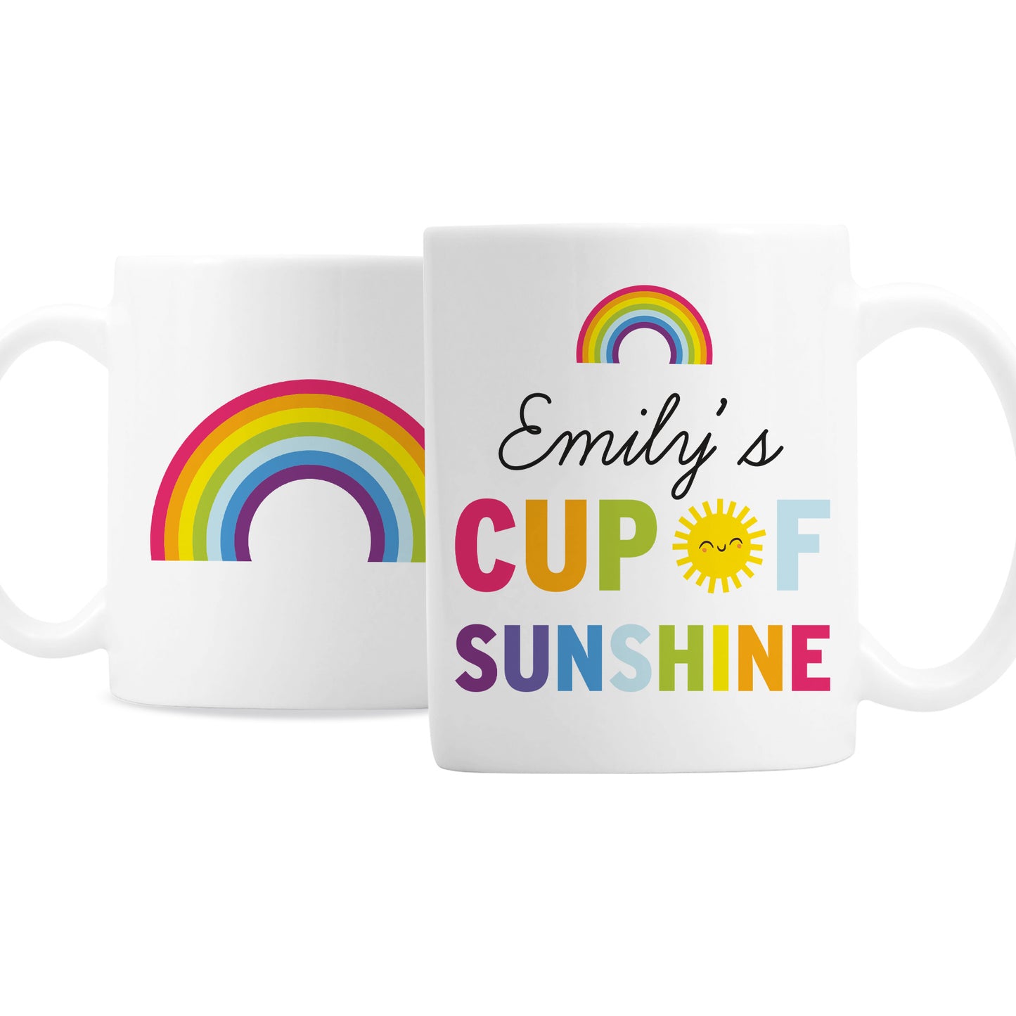 Personalised Rainbow Cup of Sunshine Mug - MK&JD Gifts