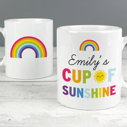 Personalised Rainbow Cup of Sunshine Mug - MK&JD Gifts