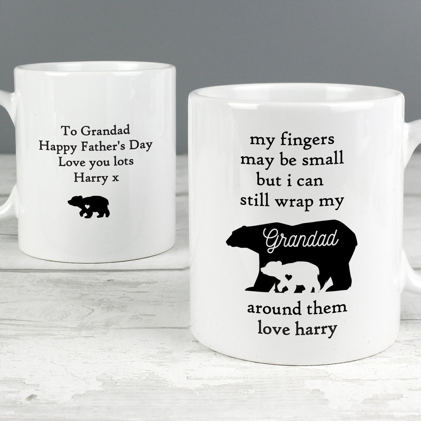 Personalised My Fingers May Be Small Bears Mug - MK&JD Gifts