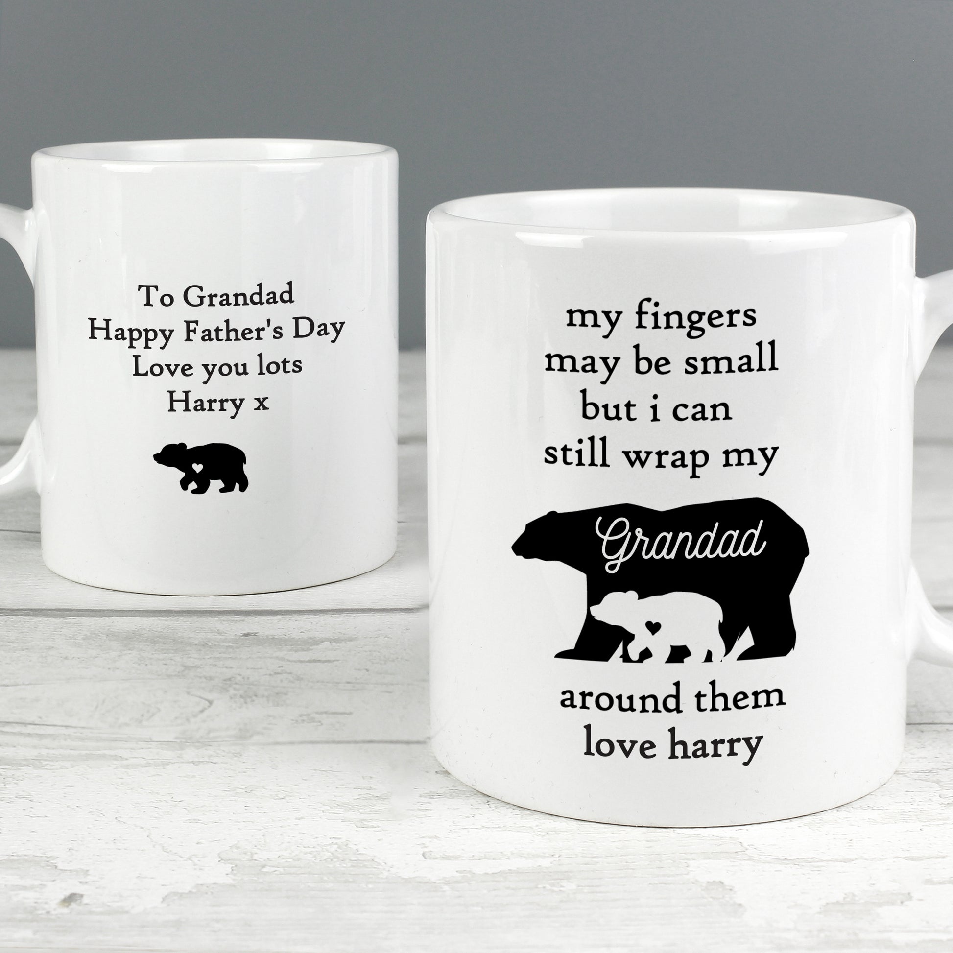 Personalised My Fingers May Be Small Bears Mug - MK&JD Gifts