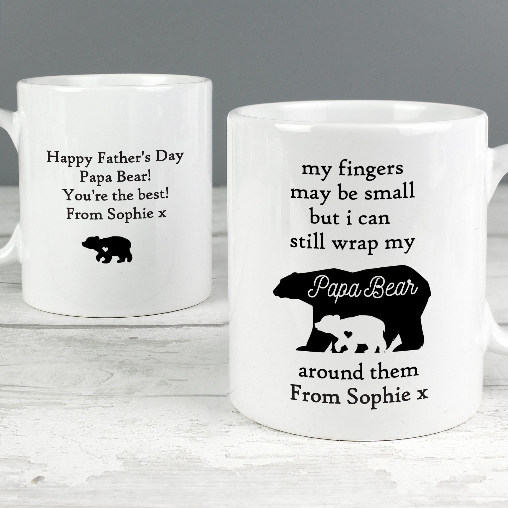Personalised My Fingers May Be Small Bears Mug - MK&JD Gifts