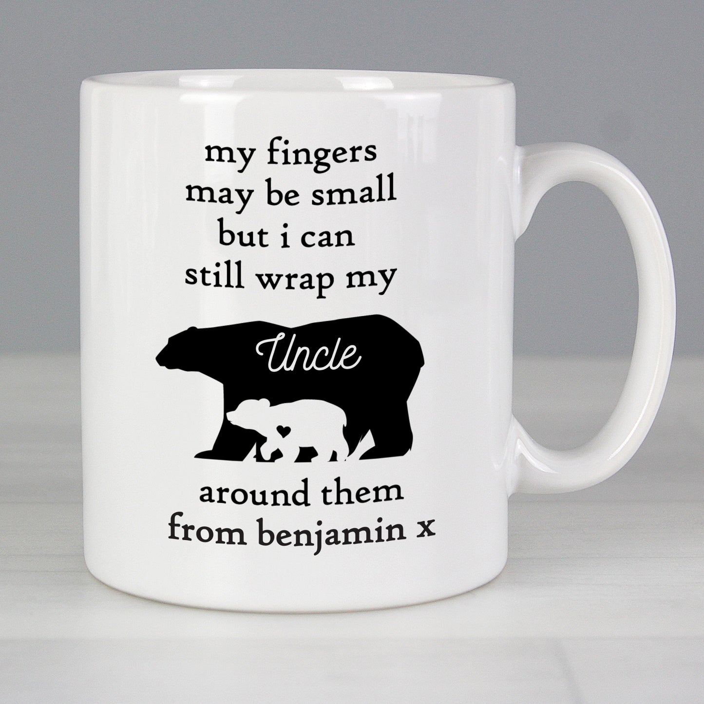 Personalised My Fingers May Be Small Bears Mug - MK&JD Gifts