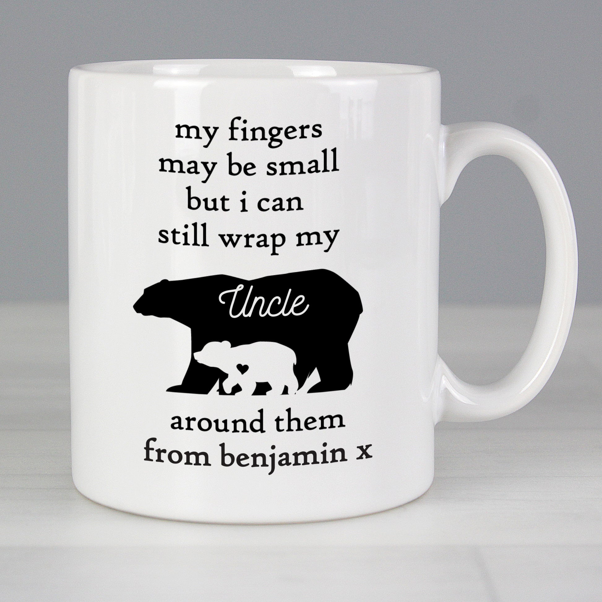 Personalised My Fingers May Be Small Bears Mug - MK&JD Gifts