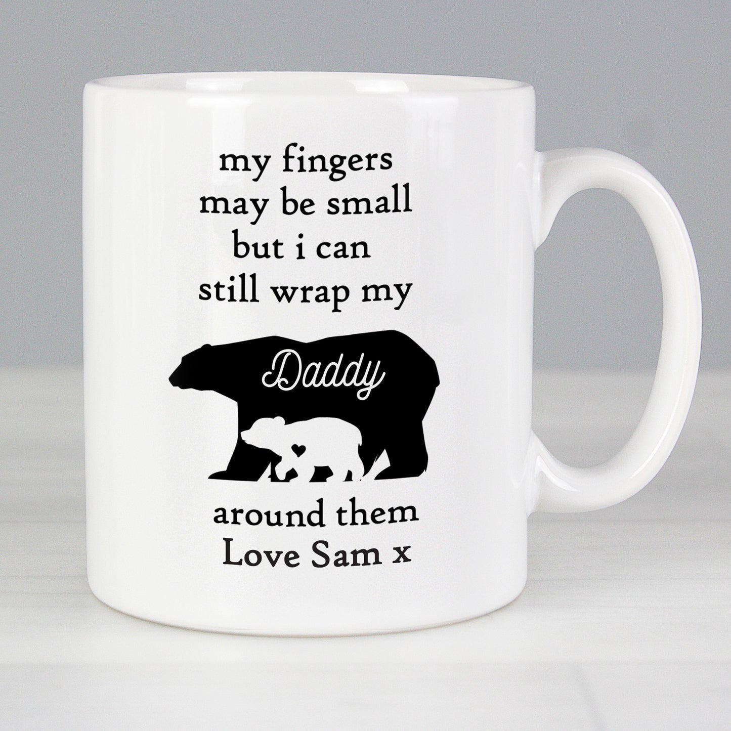 Personalised My Fingers May Be Small Bears Mug - MK&JD Gifts