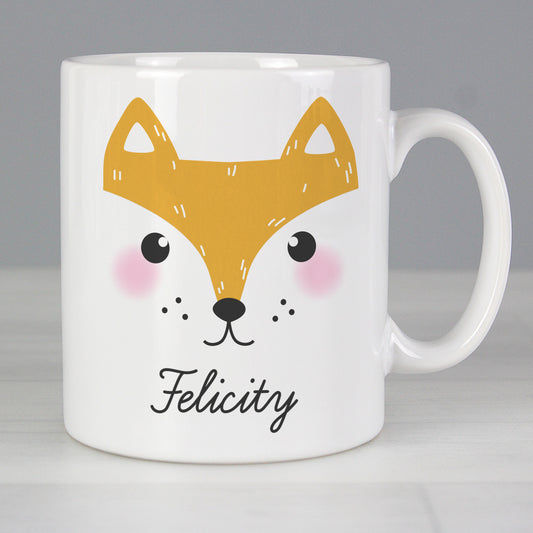 Personalised Cute Fox Face Mug - MK&JD Gifts