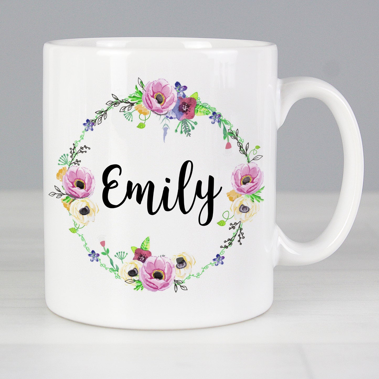 Personalised Floral Mug - MK&JD Gifts