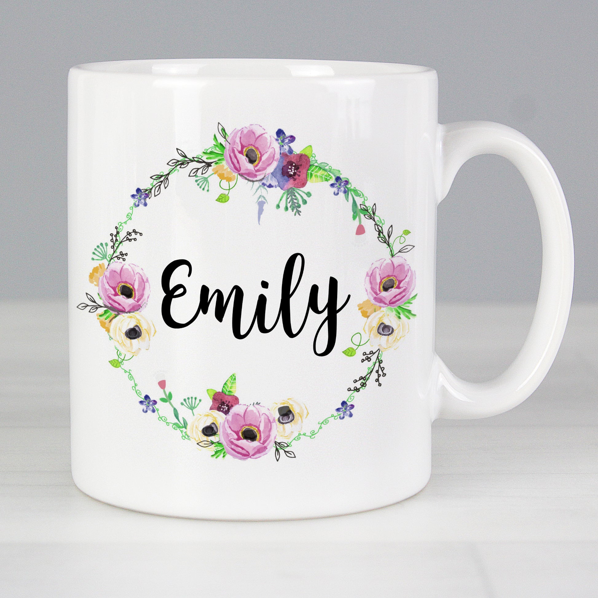Personalised Floral Mug - MK&JD Gifts