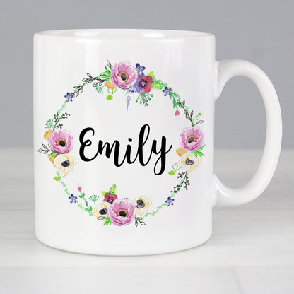 Personalised Floral Mug - MK&JD Gifts
