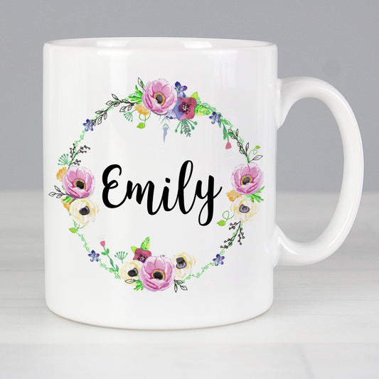 Personalised Floral Mug - MK&JD Gifts