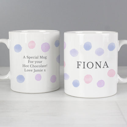 Personalised Pink Spot Mug - MK&JD Gifts