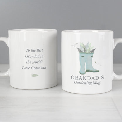 Personalised Blue Wellies Mug - MK&JD Gifts