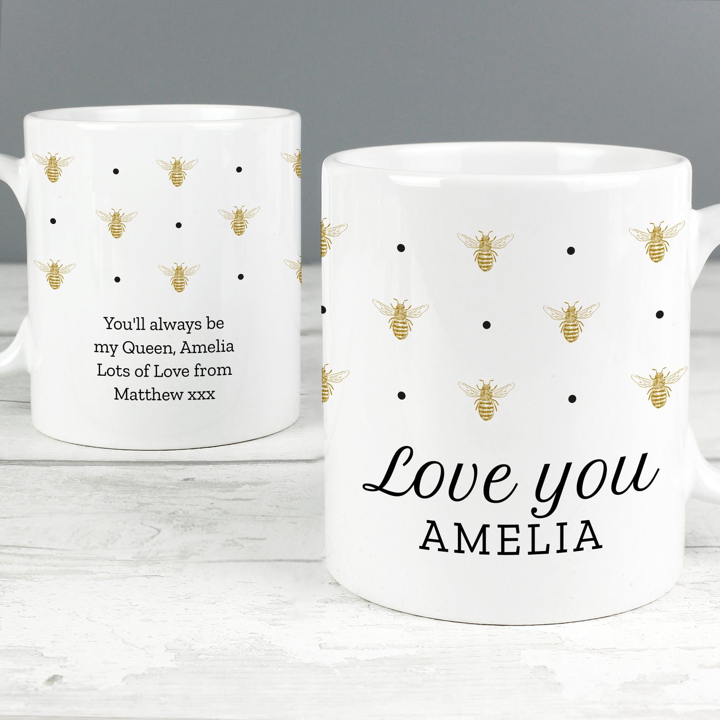 Personalised Queen Bee Mug - MK&JD Gifts