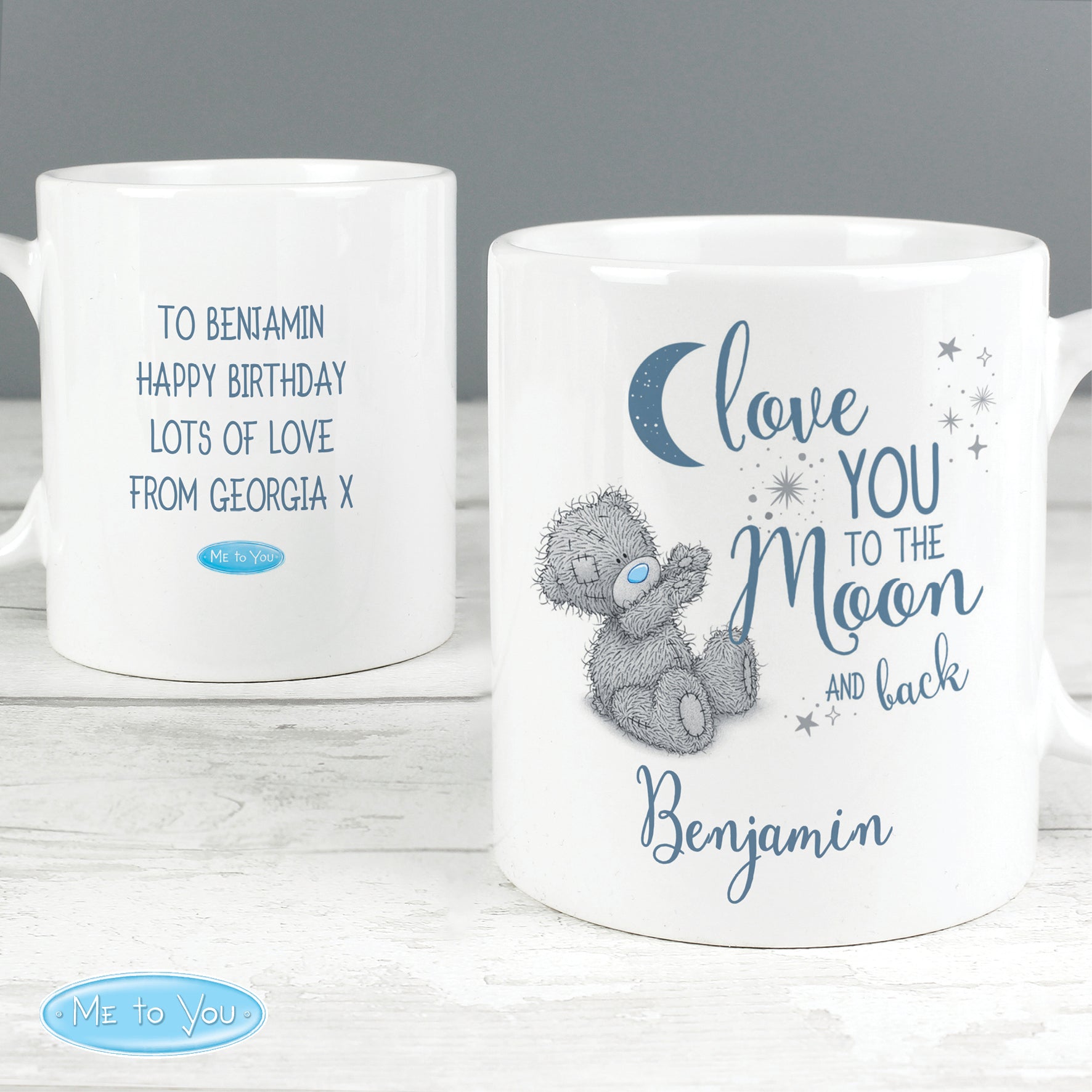 Personalised Me to You 'Love You to the Moon and Back' Mug - MK&JD Gifts