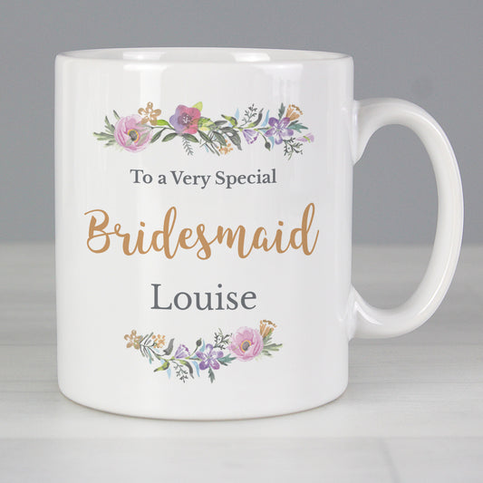 Personalised Floral Message Mug - MK&JD Gifts