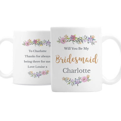 Personalised Floral Message Mug - MK&JD Gifts