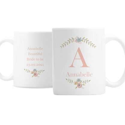 Personalised Floral Bouquet Mug - MK&JD Gifts