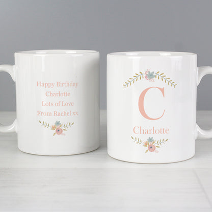 Personalised Floral Bouquet Mug - MK&JD Gifts