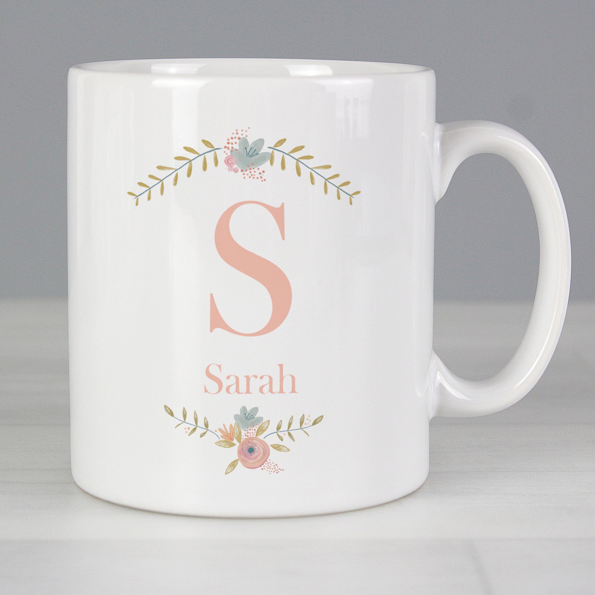 Personalised Floral Bouquet Mug - MK&JD Gifts