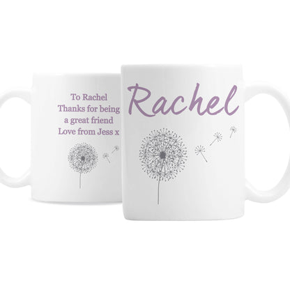 Personalised Dandelion Mug - MK&JD Gifts